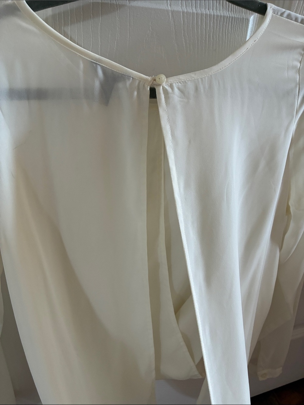 Buffalo David Bitton Cream Draped Long-Sleeve Blouse - Picture 6 of 8